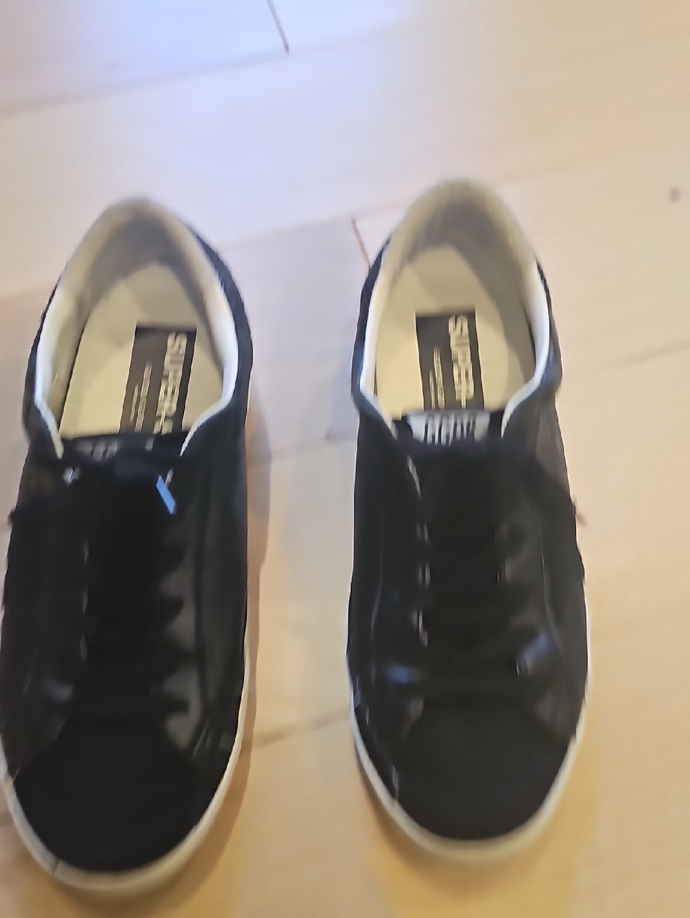 Golden Goose Black Low-Top Sneakers with White Trim